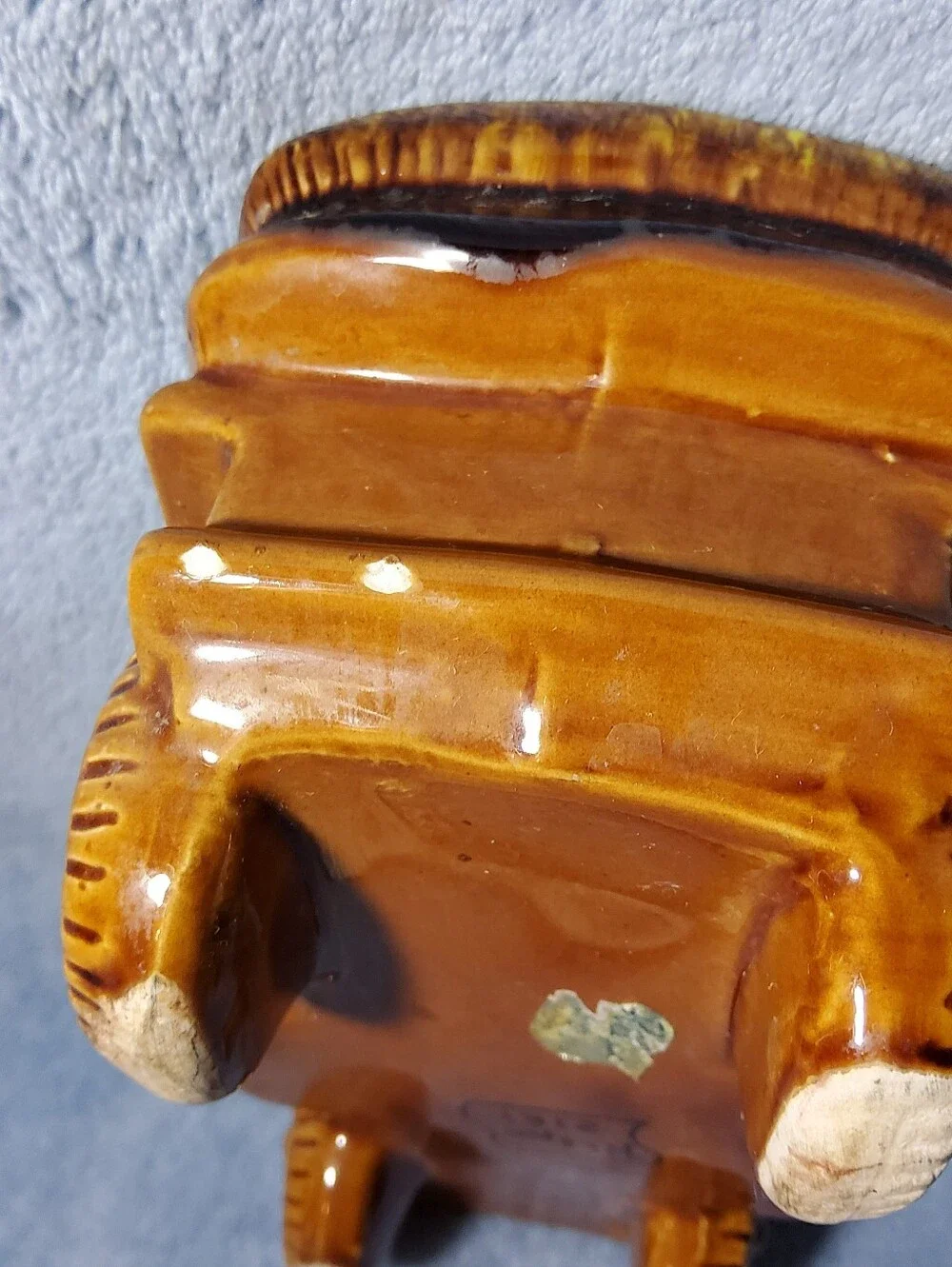Vintage Relpo 2161 Ceramic Car Planter Old Timey Convertible Buggy Drip Glaze Ja